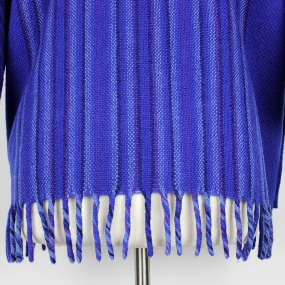 1970s Isabella Ihlen Blue Wool Fringe Jacket - Handmade in Norway - Picture 5 of 8